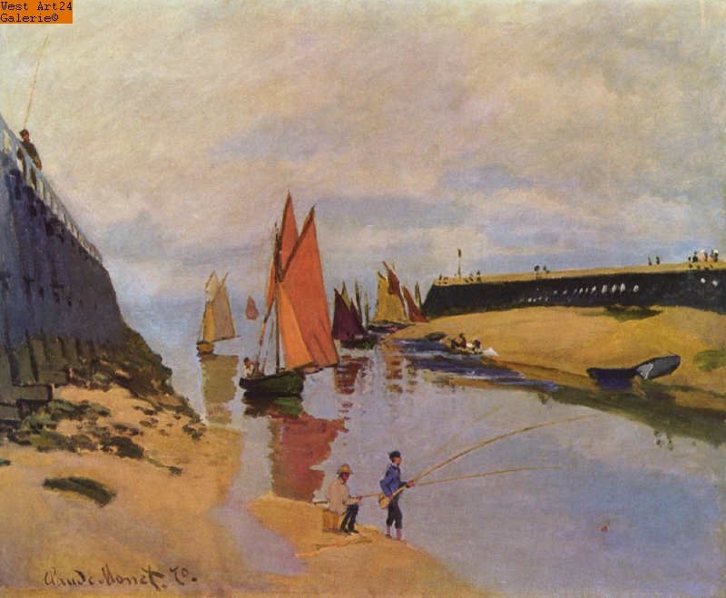 Hafen von Trouville nach Monet Gemäldeimitation